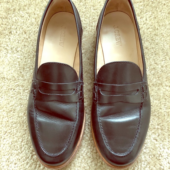 j crew ryan penny loafers in leather